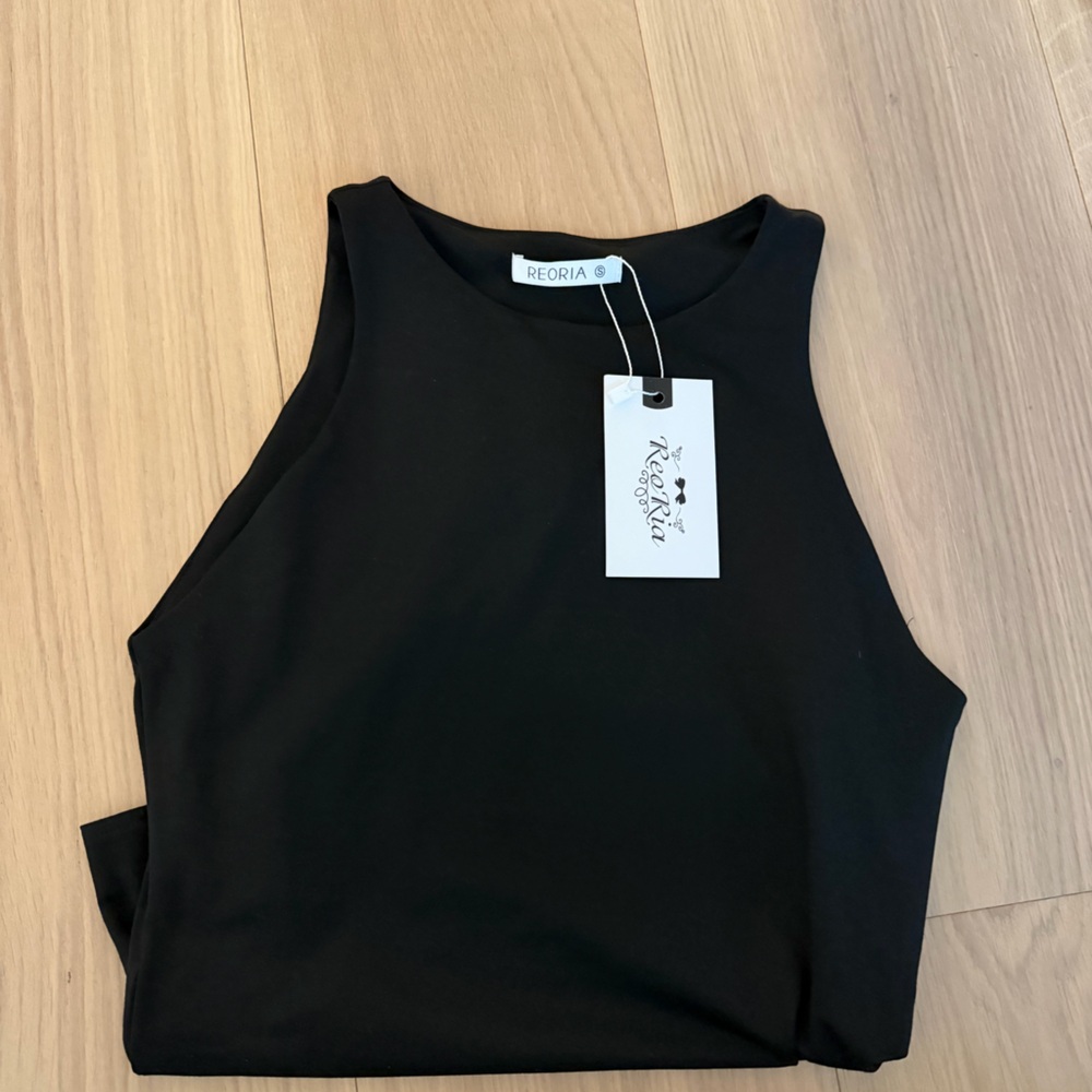 Black Sleeveless Bodysuit